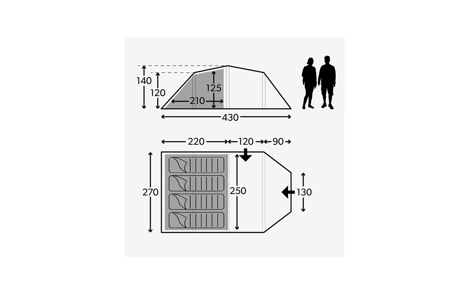 Kampa Tent Mersea 4 2 Kampa Tent Mersea 4 - Afbeelding 2