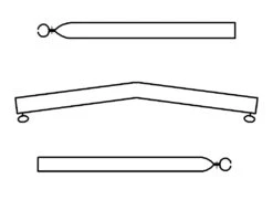 Campking Zak Daksteun Gebogen 22/19 Mm.170-250Cm :Zilv