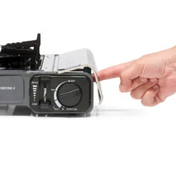 Campingaz Camp Bistro 3 -Kampeeruitrusting Campingaz Kookbrander Camp Bistro 3 cartridge klep detail