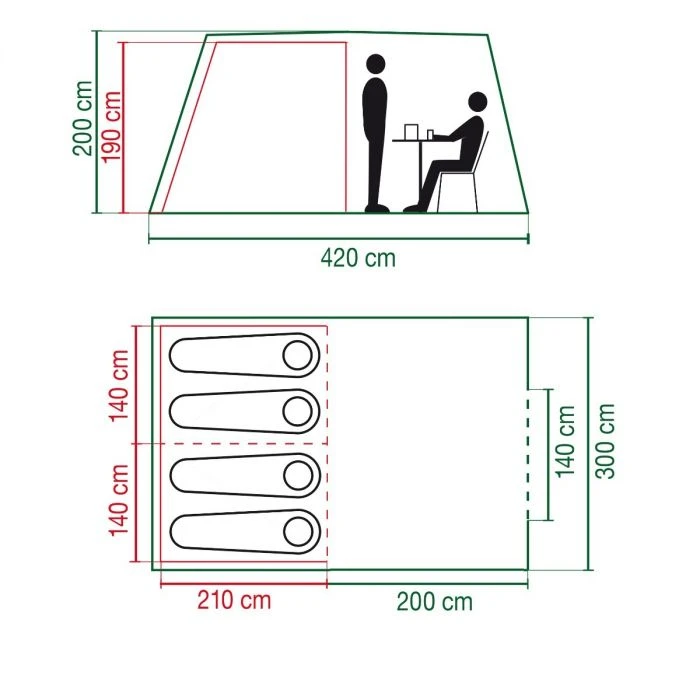 Coleman Tunneltent Cook 4 5 Coleman Tunneltent Cook 4 - Afbeelding 5
