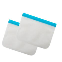 Dotz Set Van 2 Herbruikbare Ziplock Zakken Uit Peva - Blauw