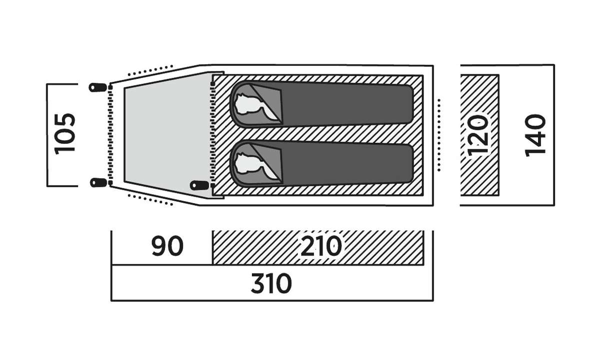 Easy Camp Tent Hemsedal 2 3 Easy Camp Tent Hemsedal 2 - Afbeelding 3