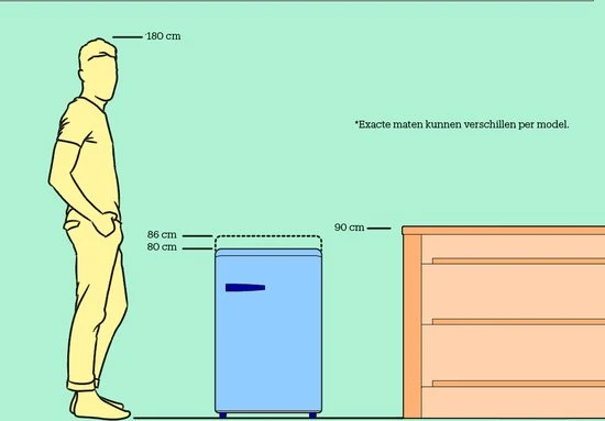 Koelkast 80 Liter Met Vriesvak 4 Koelkast 80 Liter Met Vriesvak - Afbeelding 4