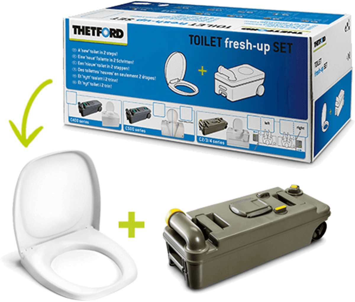 Thetford Fresh Up Set C234 With Wheels And Handle Lh 1 Thetford Fresh Up Set C234 With Wheels And Handle Lh