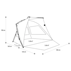 Terra Nation Strandtent Kau Kohu Plus RPET - Sand -Kampeeruitrusting KAUKOHUplus SKETCH