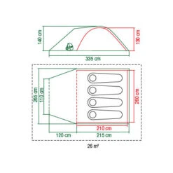 Coleman Tent Kobuk Valley 4 Plus -Kampeeruitrusting Kobuk Valley 4 Plus Floorplan