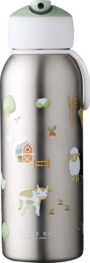 Mepal Isoleerfles Flip-Up Campus 350 Ml - Little Farm 1 Mepal Isoleerfles Flip-Up Campus 350 Ml - Little Farm