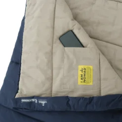 Nomad Slaapzak Blazer Classic'78 Organic 7 Nomad Slaapzak Blazer Classic'78 Organic -Kampeeruitrusting Nomad Slaapzak Blazer Classic 78 Organic Dark Navy Detail