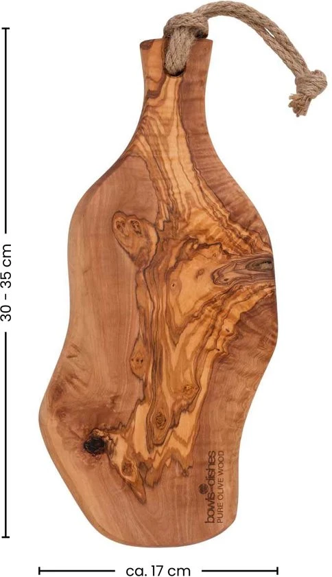 Olijfhouten Serveerplank 30-35 Cm Rustique Met Handvat 2 Olijfhouten Serveerplank 30-35 Cm Rustique Met Handvat - Afbeelding 2