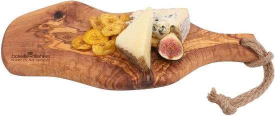 Olijfhouten Serveerplank 30-35 Cm Rustique Met Handvat 4 Olijfhouten Serveerplank 30-35 Cm Rustique Met Handvat - Afbeelding 4
