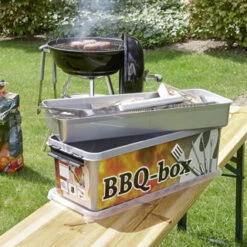 Sunware BBQ Box 9,5 L Metaal Zwart -Kampeeruitrusting Opergbox BBQ 4