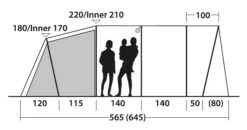 Outwell Tunneltent Denver 6 -Kampeeruitrusting Outwell Tunneltent Denver 6 10