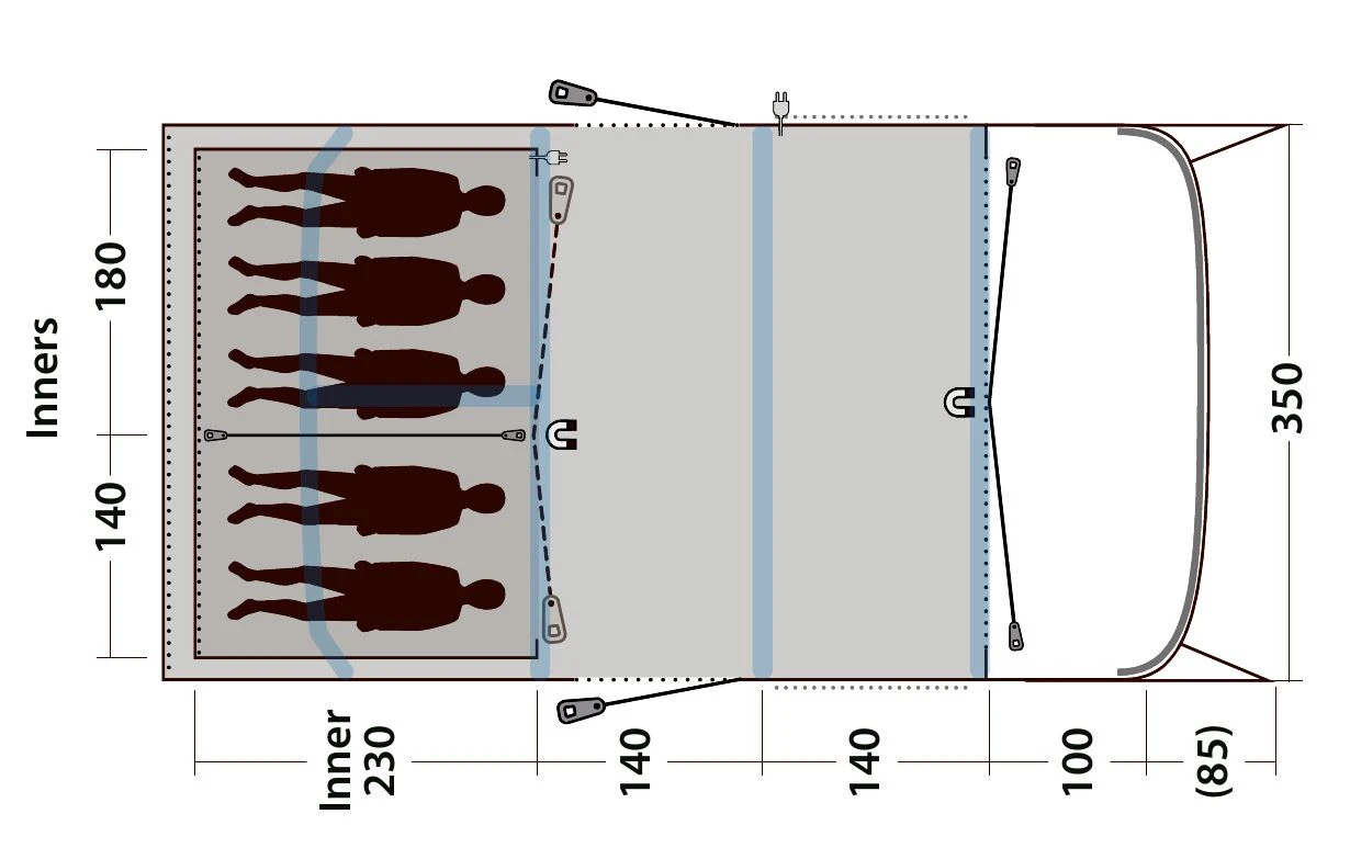 Outwell Tunneltent Hayward Lake 5 ATC 8 Outwell Tunneltent Hayward Lake 5 ATC - Afbeelding 8