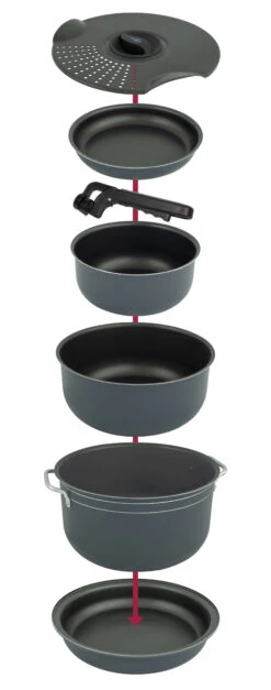 Bo-Camp Pannenset Camping 7-Dlg Alu/Gec 7 Bo-Camp Pannenset Camping 7-Dlg Alu/Gec -Kampeeruitrusting PannensetCamping7deligalugec