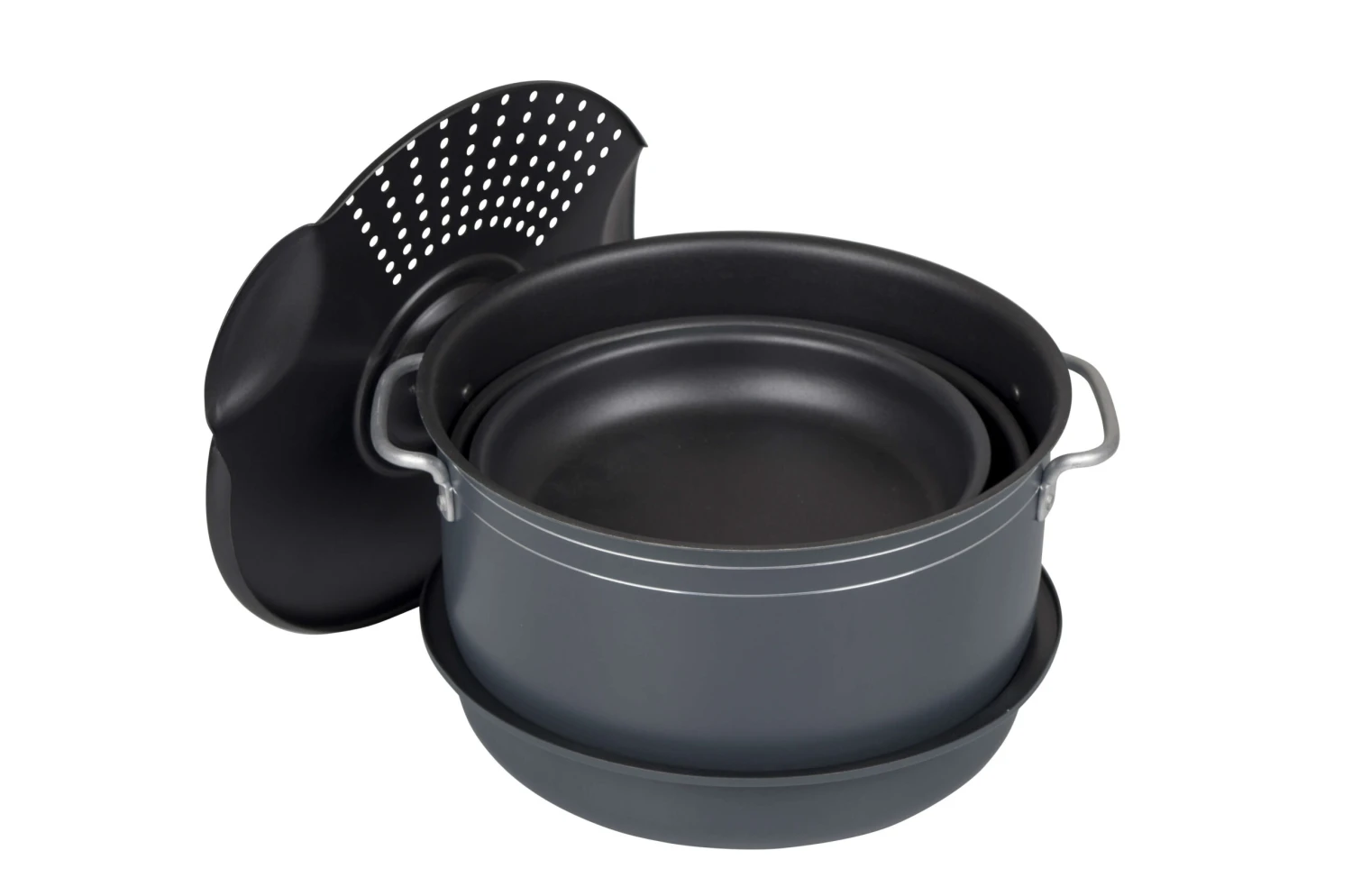 Bo-Camp Pannenset Camping 7-Dlg Alu/Gec 5 Bo-Camp Pannenset Camping 7-Dlg Alu/Gec - Afbeelding 5