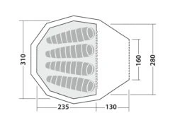Robens Tent Green Cone PRS -Kampeeruitrusting Robens Green Cone plattegrond