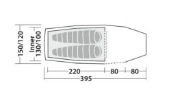 Robens Tent Voyager 2EX -Kampeeruitrusting Robens voyager 2ex plattegrond