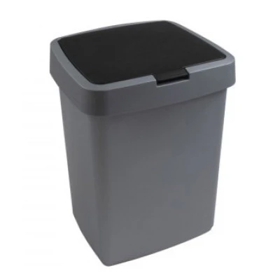 Sunware Afvalbak Delta 10L - Metallic Zwart