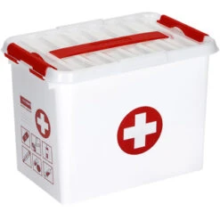 Sunware Q Line First Aid Box -Kampeeruitrusting Sunware ehbo doos 9 liter