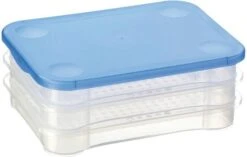 Sunware Vleeswarenschaaltjes Set 3 - Transparant/Blauw