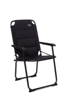 Happy Rhino Tasman Deluxe - Zwart -Kampeeruitrusting Vouwstoel Tasman deluxe happyrhino zijkant