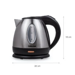 Tristar Waterkoker Rvs 1,2Ltr 850W Draaib -Kampeeruitrusting WK 1325 113 dims