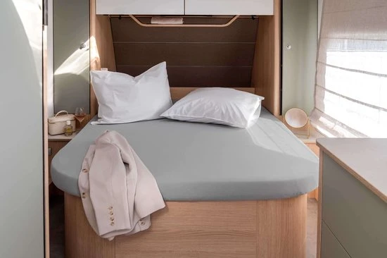 Walra Jersey Hoeslaken Queens Bed Grijs 3 Walra Jersey Hoeslaken Queens Bed Grijs - Afbeelding 3