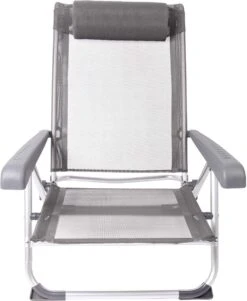 Bo-Camp Beach Chair St. Tropez Grijs -Kampeeruitrusting bo camp beach chair st tropez grijs voorkant