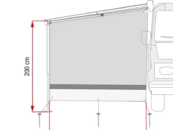 Fiamma Sun View Side Zijwand Caravanstore F35 -Kampeeruitrusting fiamma sun view side grey 3