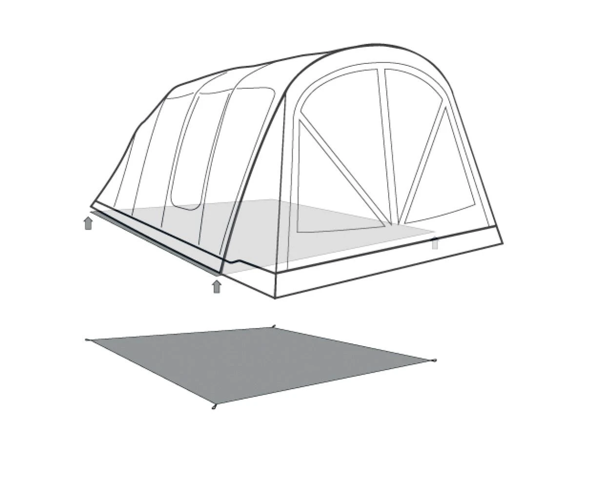 Outwell Footprint Hartford 6 Air 2 Outwell Footprint Hartford 6 Air - Afbeelding 2