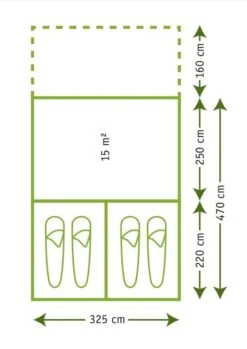 Karsten Tunneltent Lacerta - Beige 13 Karsten Tunneltent Lacerta - Beige -Kampeeruitrusting plattegrond lacerta
