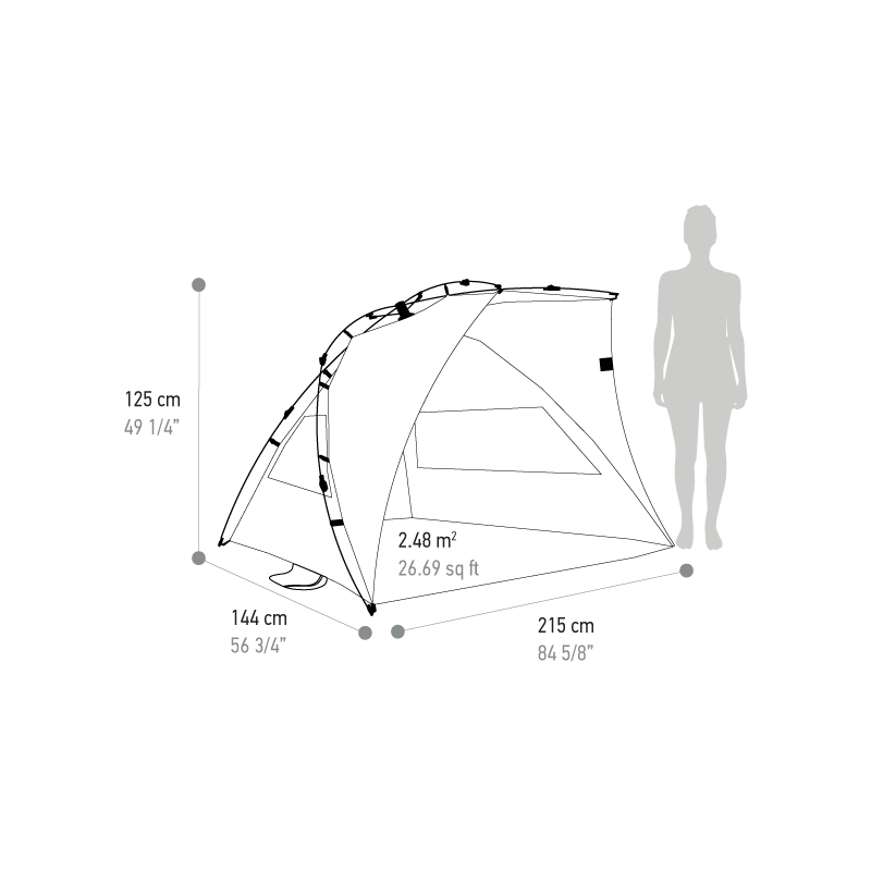 Terra Nation Strandtent Reka Kohu Classic RPET- Bleu 2 Terra Nation Strandtent Reka Kohu Classic RPET- Bleu - Afbeelding 2